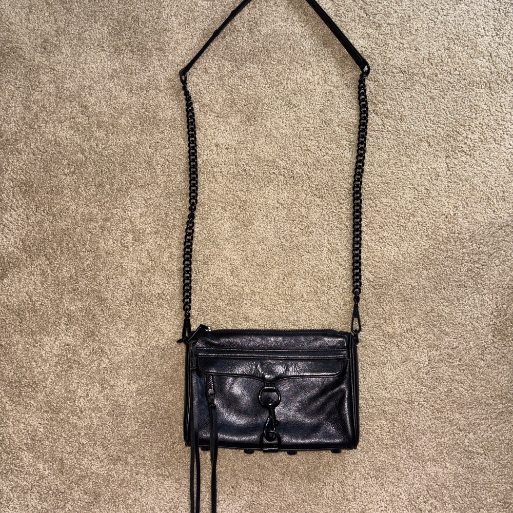 Rebecca Minkoff Black Leather Crossbody Bag